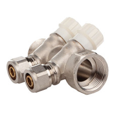 Колектор з вентильними кранами та фітингом FADO 1"x16x2 (KVO12)