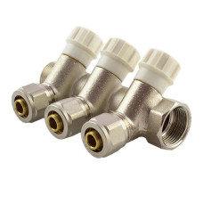 Колектор з вентильними кранами та фітингом FADO 1"x16x3 (KVO13)