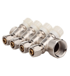 Колектор з вентильними кранами та фітингом FADO 1"x16x4 (KVO14)