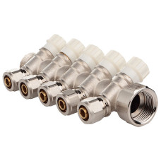 Колектор з вентильними кранами та фітингом FADO 1"x16x5 (KVO15)