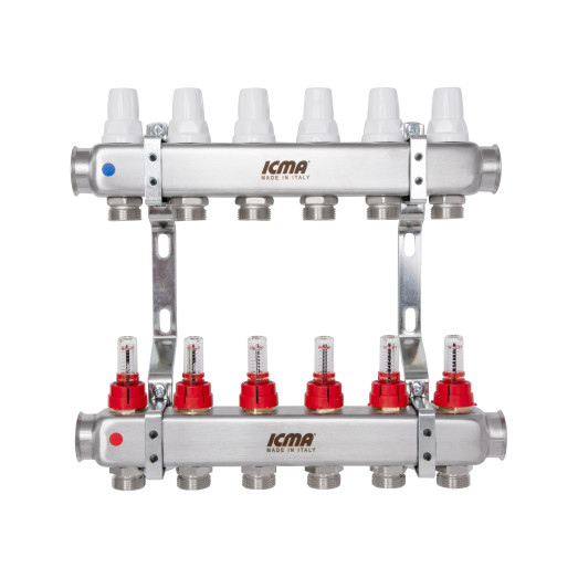 Коллектор с расходомерами 1"х6 Icma № K073 (87K073179PK32QU)