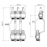 Коллектор с расходомерами Thermo Alliance Forte 1" 3 выхода (SF001W3)