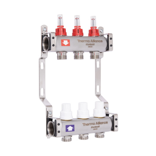 Коллектор с расходомерами Thermo Alliance Standart 1" 3 выхода (SD0043)
