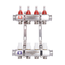 Коллектор с расходомерами Thermo Alliance Standart 1" 4 выхода (SD0044)