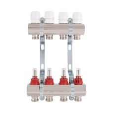 Коллектор с расходомерами Thermo Alliance Standart 1" 4 выхода (SD235W4)