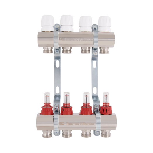 Коллектор с расходомерами Thermo Alliance Standart 1" 4 выхода (SD235W4)