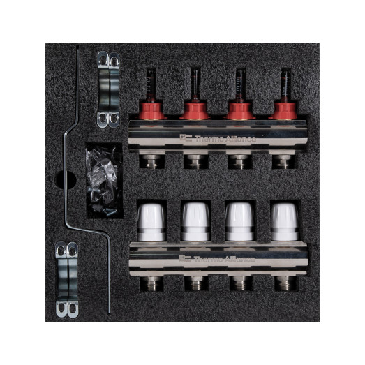 Коллектор с расходомерами Thermo Alliance Standart 1" 4 выхода (SD235W4)