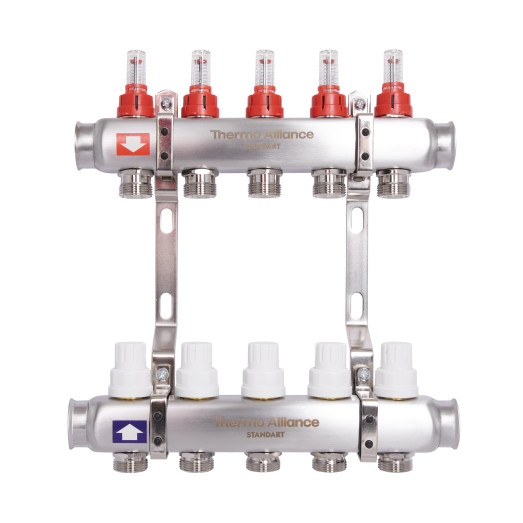 Коллектор с расходомерами Thermo Alliance Standart 1" 5 выходов (SD0045)