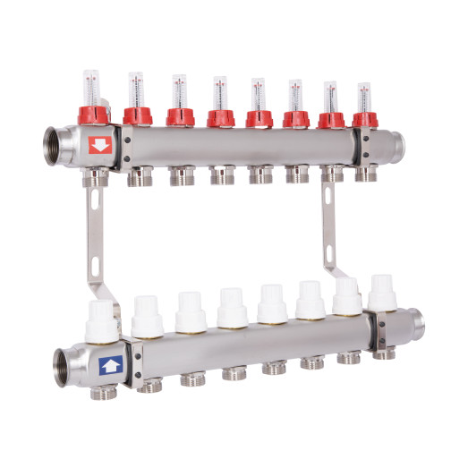 Коллектор с расходомерами Thermo Alliance Standart 1" 8 выходов (SD0048)