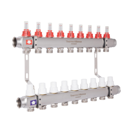 Коллектор с расходомерами Thermo Alliance Standart 1" 9 выходов (SD0049)