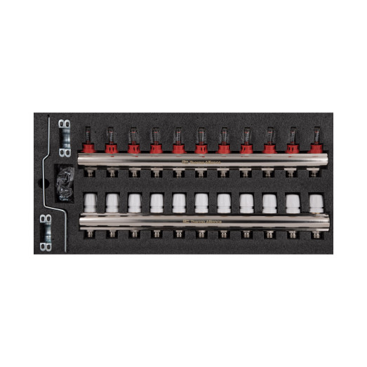 Коллектор с расходомерами Thermo Alliance Standart 1" на 11 выходов (SD235W11)