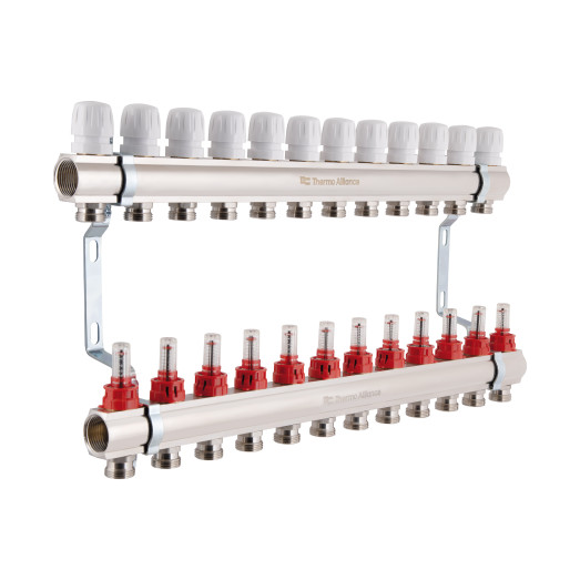 Коллектор с расходомерами Thermo Alliance Standart 1" на 12 выходов (SD235W12)