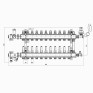 Коллекторная группа Icma 3/4" 11 выходов с расходомером №A2K013 (A2K013APT06)