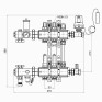 Коллекторная группа Icma 3/4" 2 выхода с расходомером №A2K013 (A2K013APG06)
