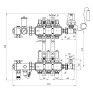 Коллекторная группа Icma 3/4" 3 выхода с расходомером №A3K013 (A3K013APH06)
