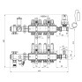 Коллекторная группа Icma 3/4" 4 выхода с расходомером №A3K013 (A3K013APJ06)