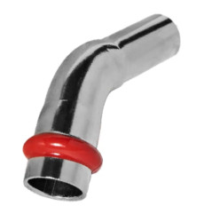Колено 45° однораструбное ВН Koer KQ.B22 Press-Inox AISI 304 22x22 (KR6427)