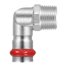 Колено 90° НР Koer KQ.L2808M Press-Inox AISI 304 28x3/4" (KR6418)