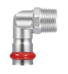 Колено 90° НР Koer KQ.L2808M Press-Inox AISI 304 28x3/4" (KR6418)