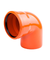 Коліно каналізаційне зовнішнє ПВХ Magnaplast 110 мм 87° (20140)
