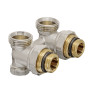 Комплект для нижнего подключения радиатора Koer SET-21 - 1/2"x3/4" (угловой) с термоголовкой НН (KR3173)