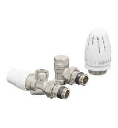 Комплект для подключения радиатора Koer SET-16 - 1/2"x3/4" (осевой) с термоголовкой НН (KR3179)
