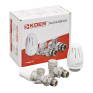Комплект для подключения радиатора Koer SET-16 - 1/2"x3/4" (осевой) с термоголовкой НН (KR3179)