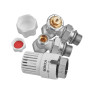 Комплект для подключения радиатора Koer SET-29 - 1/2'' (угловой) с термоголовкой (KR5716)