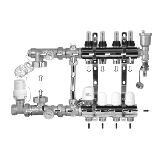 Комплект для підключення системи тепла підлога FADO 12 виходів (SEN12)