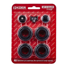 Комплект для радиатора Koer SET-01.Black 1/2" (KR5185)