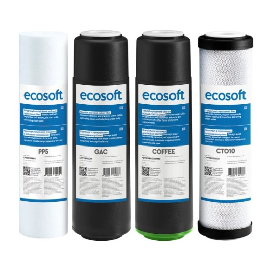Комплект картриджів Ecosoft 1-2-3-4 для фильтрів RObust COFFEE (CHVROBUSTCOFFEE)