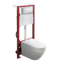 Комплект Koer TB-0301 Smart: унітаз-біде TB-0101, інсталяція KT-0409, панель KT-0609-01 Chrome (KR6116)