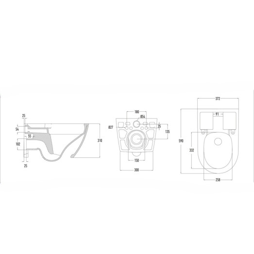 Комплект Koer TB-0301 Smart: унітаз-біде TB-0101, інсталяція KT-0409, панель KT-0609-01 Chrome (KR6116)