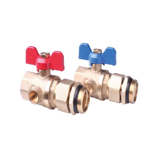 Комплект кульових кранів 1 для підключення колектора Danfoss FHF-BV (088U0822)