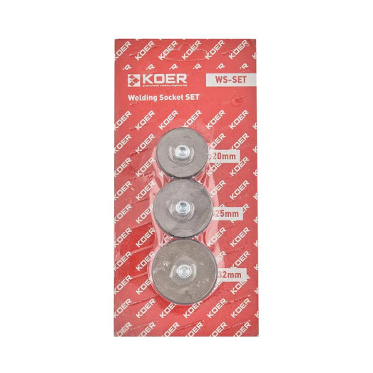 Комплект насадок KOER WS-SET для паяльника PPR (цвет синий) 20мм, 25мм, 32мм (KR5821)