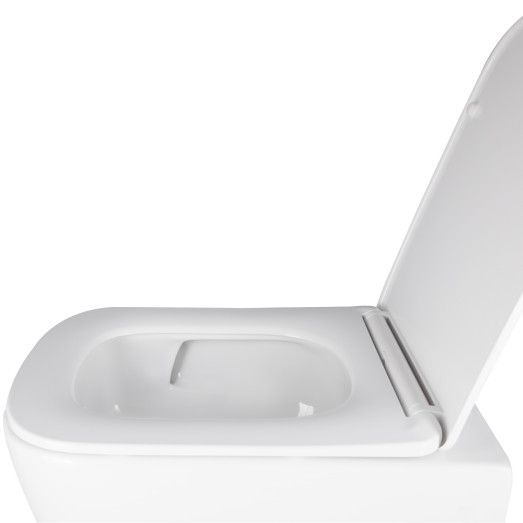 Комплект Qtap: подвесной унитаз Crow Ultra Quiet с инсталляцией Nest 4 в 1, квадратная клавиша Chrome (QT05335171W45125)