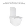 Комплект Qtap: подвесной унитаз Crow Ultra Quiet с инсталляцией Nest 4 в 1, квадратная клавиша Chrome (QT05335171W45125)