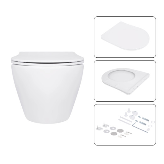 Комплект Qtap: подвесной унитаз Jay Ultra Quiet с инсталляцией Nest 4 в 1, линейная клавиша Chrome (QT07335175W48198)