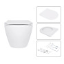 Комплект Qtap: подвесной унитаз Jay Ultra Quiet с инсталляцией Nest 4 в 1, линейная клавиша Chrome (QT07335175W48198)