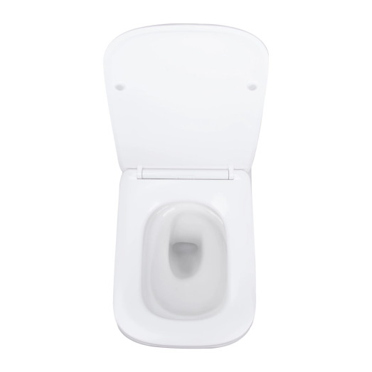Комплект Qtap: підвісний унітаз Tern Ultra Quiet з інсталяцією Nest 4 в 1, квадратна клавіша Chrome (QT17332303AW47506)