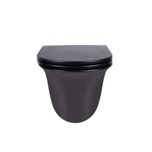 Комплект: Qtap Virgo Matt Black 2в1 унитаз подвесной Rimless QT1833051ERMB + биде подвесное QT1855051FMB Комплект: Qtap Virgo Matt Black 2в1 унитаз подвесной Rimless QT1833051ERMB + биде подвесное QT1855051FMB