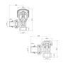 Комплект радиаторных кранов Thermo Alliance Standart 1/2" ВН угловой (TAS232W15)