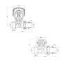 Комплект радиаторных кранов Thermo Alliance Standart 1/2" ВН прямой (TAS230W15)