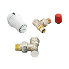 Комплект термостатический для радиатора Danfoss (RA-N+RAE+RLV-S) 1/2" угловой (013G5173)