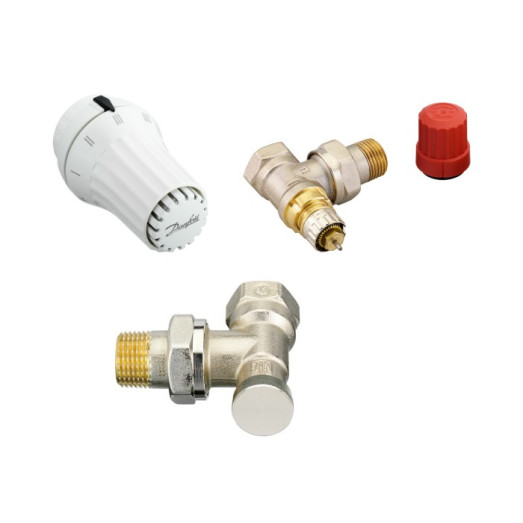 Комплект термостатический для радиатора Danfoss (RA-N+RAE+RLV-S) 1/2" угловой (013G5173)