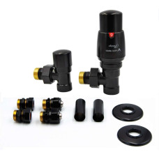 Комплект термостатический Vario Term ROYAL ALL in ONE, угловой, матовый черный (AROGS0224CFK(PEX)) Комплект термостатический Vario Term ROYAL ALL in ONE, угловой, матовый черный (AROGS0224CFK(PEX))