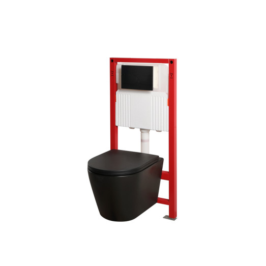 Комплект унітаз з інсталяцією Mixxus Premium BEVEL-SET-2101 BLACK (MP6669)