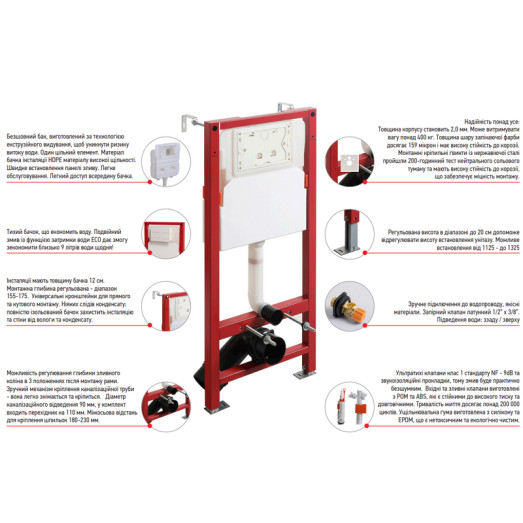 Комплект унітаз з інсталяцією Mixxus Premium BEVEL-SET-2101 BLACK (MP6669)