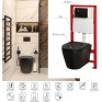 Комплект унітаз з інсталяцією Mixxus Premium BEVEL-SET-2101 BLACK (MP6669)