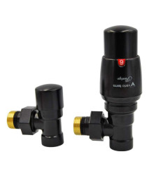 Комплект термостатический Vario Term ROYAL, угловой, матовый черный (ROGS0224CFK) Комплект термостатический Vario Term ROYAL, угловой, матовый черный (ROGS0224CFK)